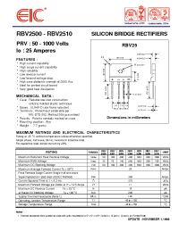 Datasheet RBV2508 производства EIC