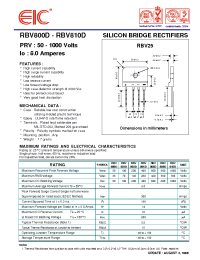 Datasheet RBV800D manufacturer EIC