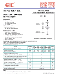 Datasheet RGP02-14E manufacturer EIC
