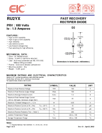 Datasheet RU2YX manufacturer EIC