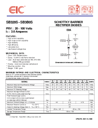 Datasheet SB370S manufacturer EIC
