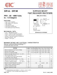 Datasheet SR1D manufacturer EIC