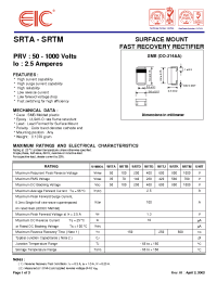 Datasheet SRTA manufacturer EIC