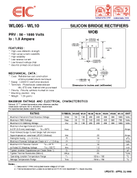 Datasheet WL01 manufacturer EIC