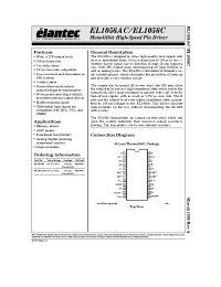 Datasheet EL1056AC manufacturer Elantec