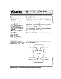 Datasheet EL1501 производства Elantec
