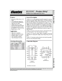 Datasheet EL1511CL manufacturer Elantec