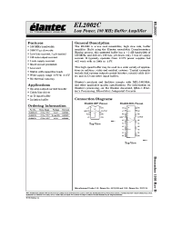 Datasheet EL2002CM manufacturer Elantec