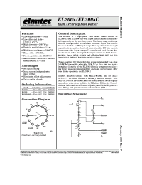 Datasheet EL2005 manufacturer Elantec