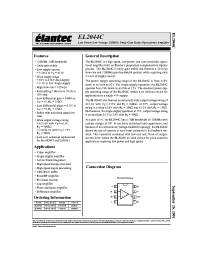 Datasheet EL2044CS manufacturer Elantec