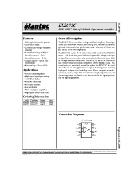 Datasheet EL2075C manufacturer Elantec