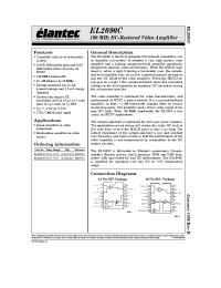 Datasheet EL2090C manufacturer Elantec