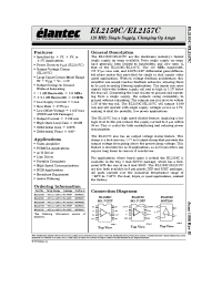 Datasheet EL2150CS manufacturer Elantec