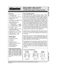 Datasheet EL2157CN производства Elantec
