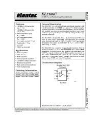 Datasheet EL2166C manufacturer Elantec