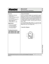 Datasheet EL2221C manufacturer Elantec