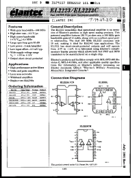 Datasheet EL2223 производства Elantec