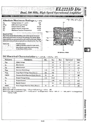 Datasheet EL2223D manufacturer Elantec