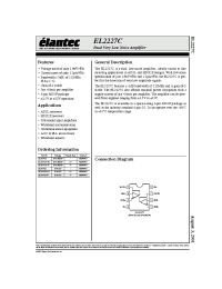 Datasheet EL2227C manufacturer Elantec