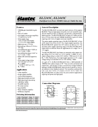 Datasheet EL2245 производства Elantec