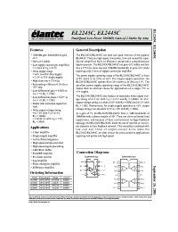 Datasheet EL2245C manufacturer Elantec