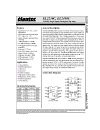Datasheet EL2250CN manufacturer Elantec