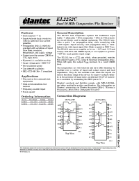 Datasheet EL2252 manufacturer Elantec