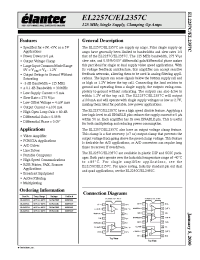 Datasheet EL2257CS manufacturer Elantec