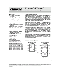 Datasheet EL2260C производства Elantec