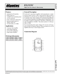 Datasheet EL2321CS manufacturer Elantec