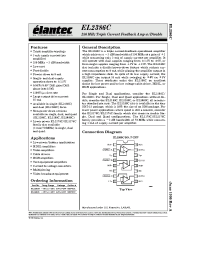 Datasheet EL2386C manufacturer Elantec