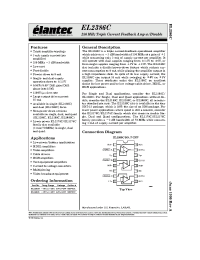 Datasheet EL2386CN производства Elantec