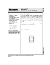 Datasheet EL2420CS manufacturer Elantec