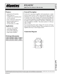 Datasheet EL2421CS manufacturer Elantec