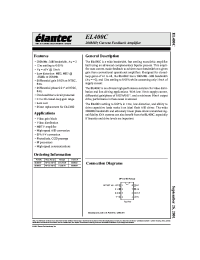 Datasheet EL400CN manufacturer Elantec