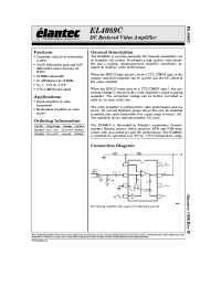 Datasheet EL4089C manufacturer Elantec