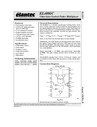 Datasheet EL4095 manufacturer Elantec