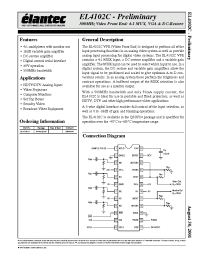 Datasheet EL4102C manufacturer Elantec