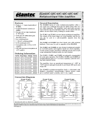 Datasheet EL4421 manufacturer Elantec