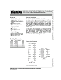Datasheet EL5127CY manufacturer Elantec