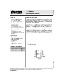 Datasheet EL5181C manufacturer Elantec