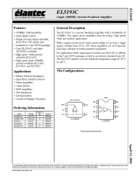 Datasheet EL5193CW manufacturer Elantec