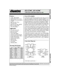 Datasheet EL5220C manufacturer Elantec