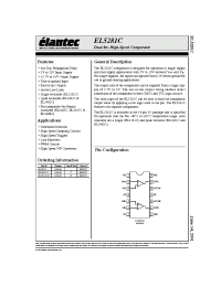 Datasheet EL5281C manufacturer Elantec