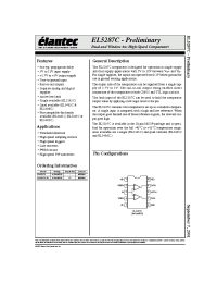Datasheet EL5287C manufacturer Elantec