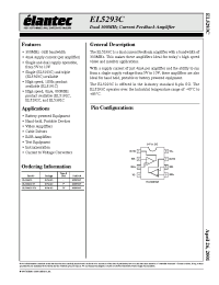 Datasheet EL5293C manufacturer Elantec