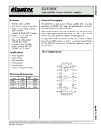 Datasheet EL5392CS-T13 manufacturer Elantec