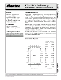Datasheet EL5825C manufacturer Elantec