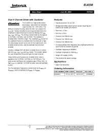 Datasheet EL6238 manufacturer Elantec