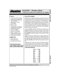 Datasheet EL6244CU manufacturer Elantec